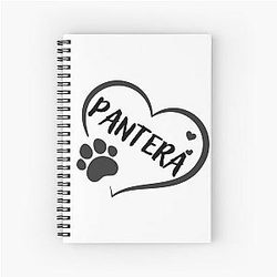 Pantera in a heart with paw, great gift for dog or cat owners Spiral Notebook