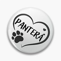 Pantera in a heart with a paw, great gift for dog or cat owners
