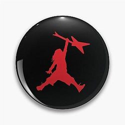 Dimebag Darrell Jumpman Silhouette Pantera Metal Icon Tribute Pin