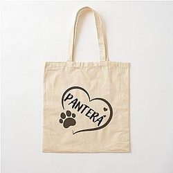 Pantera in a heart with paw, great gift dog owners Cotton Tote Bag
