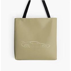 DeTomaso Pantera profile stencil white Over Print Tote Bag