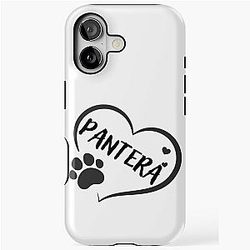 Pantera In A Heart With A Paw Great Gift For Dog Or Cat Owners iPhone Tough Case