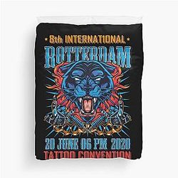 Tattoo Rotterdam Pantera Black Duvet Cover