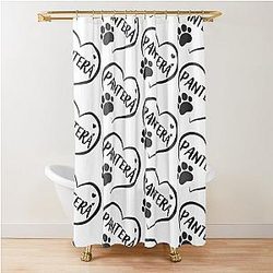 Pantera In A Heart With A Paw, Great Gift For Dog Owners Shower Curtain