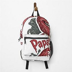 Papa Meat Creepcast Faux Embroidery Sticker Backpack