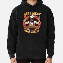 Papa Meat Grill Masters Design Funny Love Gift Idea BBQ Dad Hoodie