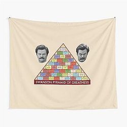 Ron Swanson Pyramid of Greatness Parks Recreation Tapestry
