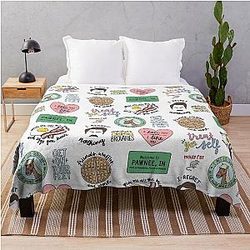 Parks and Recreation TV Show Art Blanket