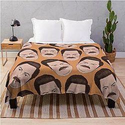 Ron Swanson Parks Recreation Throw Blanket