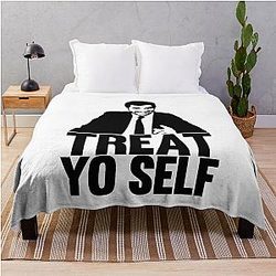 Treat Yourself Parks and Recreation Throw Blanket