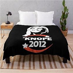Retro Vintage Parks Recreation Leslie Knope For City Council Throw Blanket