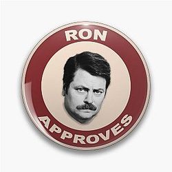 Ron Approves Parks and Recreation Pin