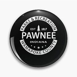Retro Pawnee Parks and Recreation Wonderful Mapoke County Awesome Movie Fan Pin