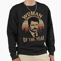 Woman of the Year Vintage Pullover Sweatshirt Ron Swanson Parks and Recreation