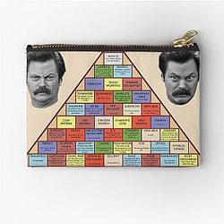 Ron Swanson's Pyramid of Greatness Parks and Recreation Zipper Pouch