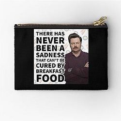 Ron Swanson Parks and Recreation Breakfast Quote Pouch