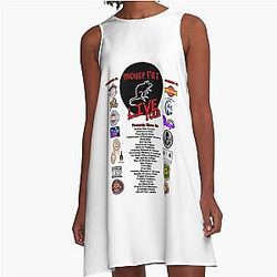 Funny Gifts Parks and Recreation Mouse Rat Live Tour Edition A-Line Dress