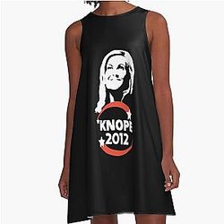 Retro Vintage Parks Recreation Leslie Knope For City Council A-Line Dress