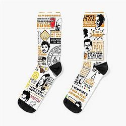 Welcome to Pawnee - Parks and Recreation Quotes Socks