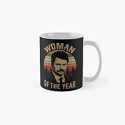 Woman of the Year Vintage Ron Swanson Parks and Recreation Classic Mug