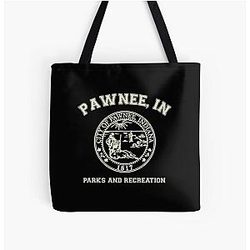 Parks Rec T-Shirt Pawnee Indiana Parks Recreation All Over Print Tote Bag
