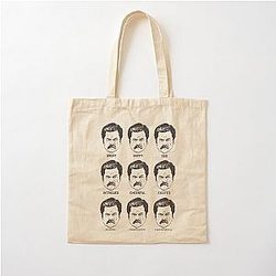 Ron Swanson Emotions Cotton Tote Bag