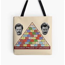 Ron Swanson Pyramid of Greatness Parks Recreation Bag