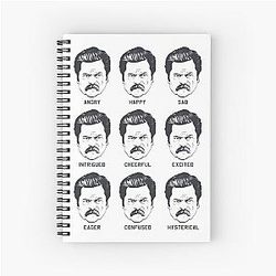 Ron Swanson Parks and Recreation Spiral Notebook