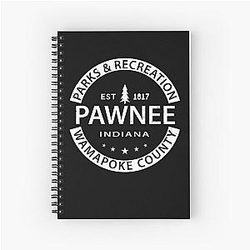 Retro Pawnee Parks and Recreation Wamapoke County Awesome For Movie Fans Spiral Notebook