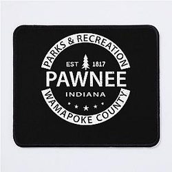 Retro Pawnee Parks and Recreation Wamapoke County Awesome Mouse Pad