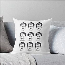 Ron Swanson Parks and Recreation Throw Pillow