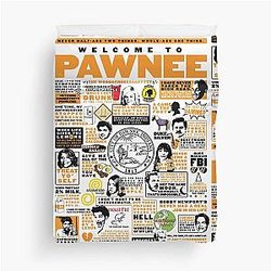Welcome to Pawnee - Parks and Recreation Quote Duvet Cover