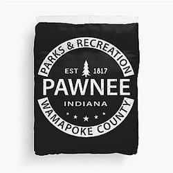 Retro Pawnee Parks and Recreation WaMeCo Awesome For Movie Duvet Cover