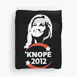 Retro Vintage Parks Recreation Leslie Knope For City Council Duvet Cover