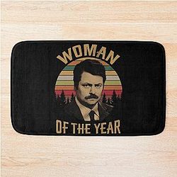 Woman of the Year Ron Swanson Parks and Recreation Bath Mat