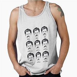 Ron Swanson Emotions Parks Recreation Tank Top
