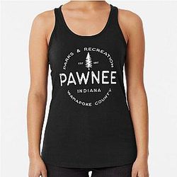 Retro Vintage Parks Recreation Pawnee For Mens Womens Racerback Tank Top