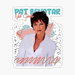 Retro 80s Pat Benatar Fan Art Design Sticker