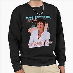 Retro Pat Benatar 80s Fan Art Design Pullover Sweatshirt