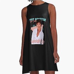 Retro Pat Benatar 80s Fan Art Design A-Line Dress
