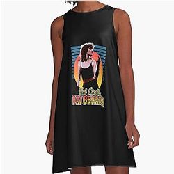 Retro fly Pat Benatar fan art A-Line dress