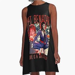 Art Pat Benatar A Line Dress