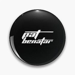 Pat Benatar White Logo Pin