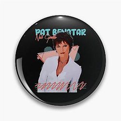 Retro Pat Benatar 80s Fan Art Design Pin