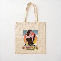 Retro Flyer Style Pat Benatar Fan Art Design Cotton Tote Bag