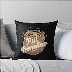 Pat Benatar Music Tour Vintage Throw Pillow