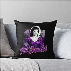 Retro Style Pat Benatar Throw Pillow