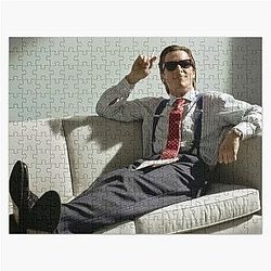 American Psych0: Patrick Bateman Laying in a Couch with Style Jigsaw Puzzle