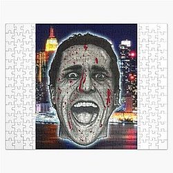 Custom hand drawn Patrick Bateman Art - American Psycho Jigsaw Puzzle