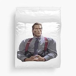 Patrick Bateman Gigachad Meme Duvet Cover